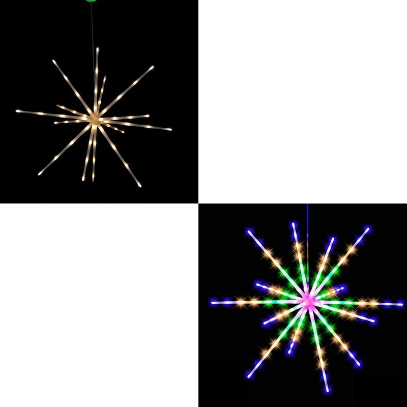 

Strings 56 LED String Lights Hanging Starburst Lamp Firework Fairy Garland Decor Remote Twinkle