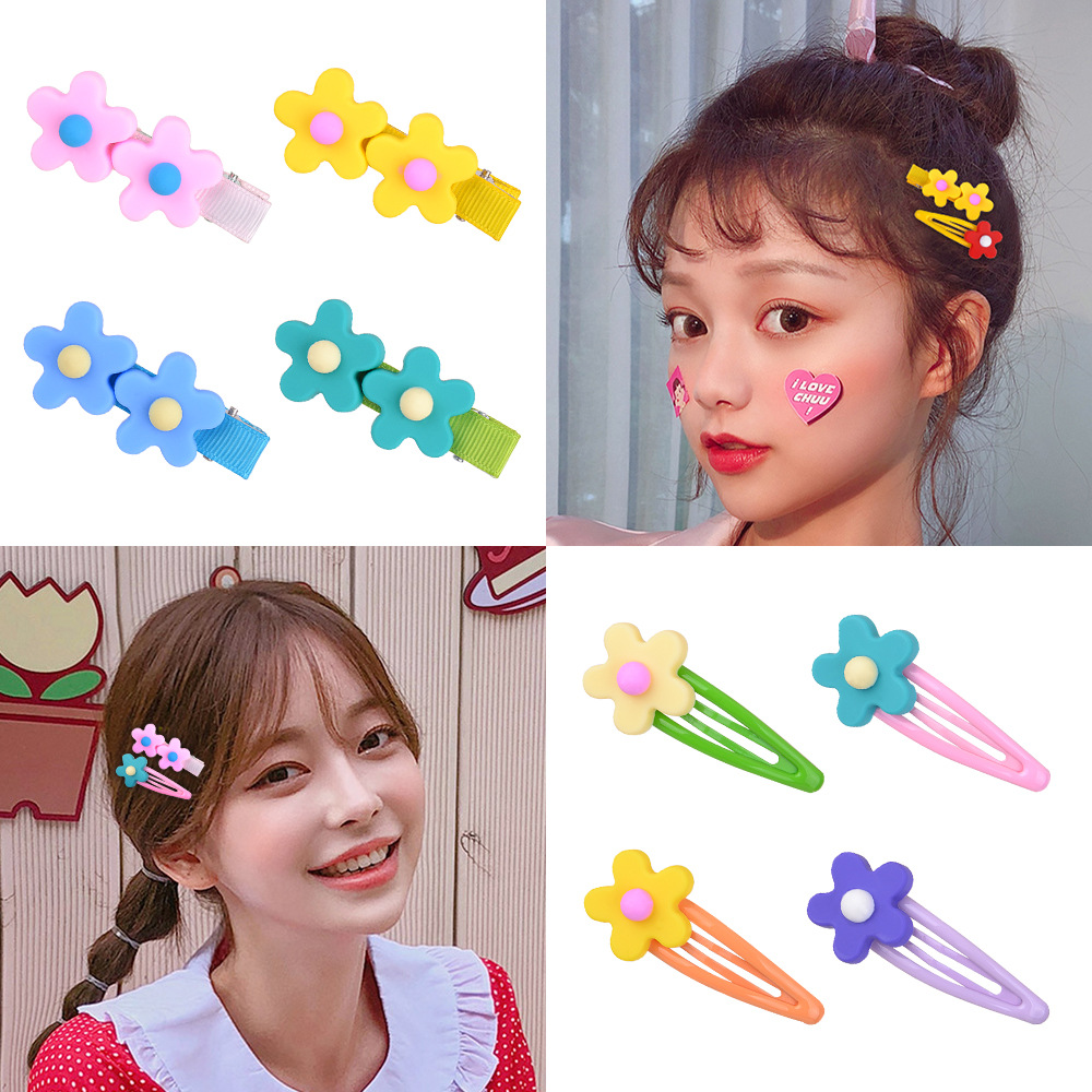 

Baby Girls Barrettes Clips Hairpins Infant Flower Hairgrips Children Solid Safety Simple Cute BB Clip Kids Hair Accessories KFJ367, 14 colors