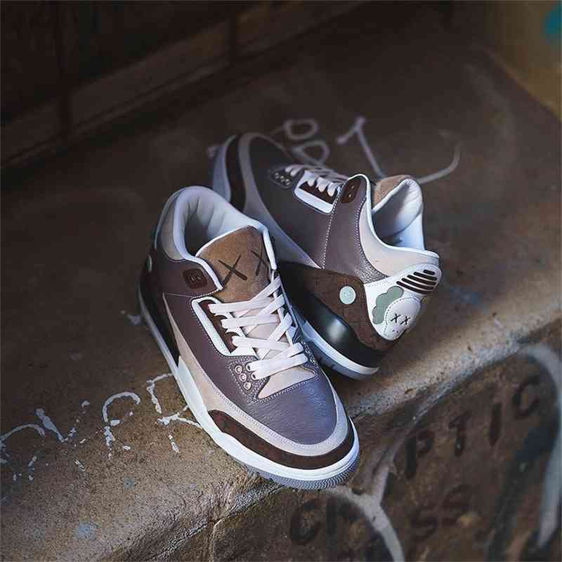 

Shoes Shoes KAWS 3 3s designer mans Brown Men size 40-47, Grey