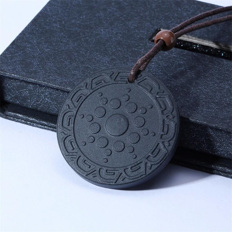 

Pendant Necklaces Drop Quantum Science Energy Japanese Technology Volcanic Lava Scalar Necklace With Box Ion Card