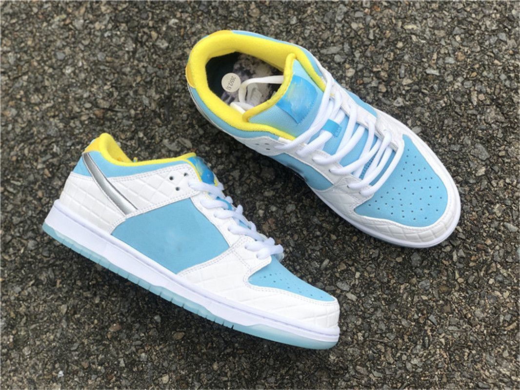 

Shoes Released Authentic FTC Dunk SB Low Woman Men Basketball White Lagoon Pulse Metallic Silver Speed Yellow DH7687-400 Sports, Bubble wrap packaging
