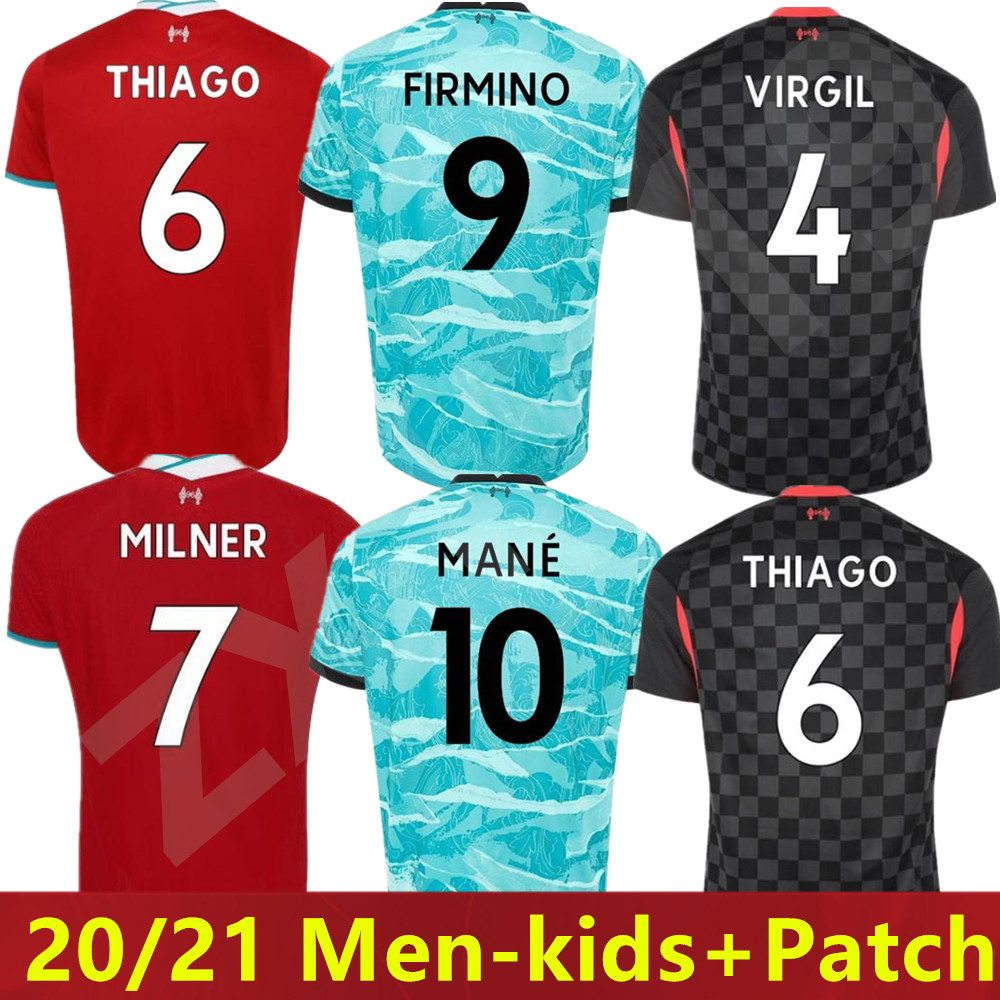 

Men Kids kit Mohamed HENDERSON soccer jersey football shirts youth boys 20 21 A.BECKER SHAQIRI child uniforms, Black;yellow