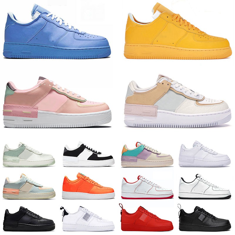 

High Quality 1 Low Casual Shoes Men Women Off Mca University Gold Sb Spruce Aura Shadow Black White What The One Trainers Sports Sneakers, C22 36-45 shadow triple white