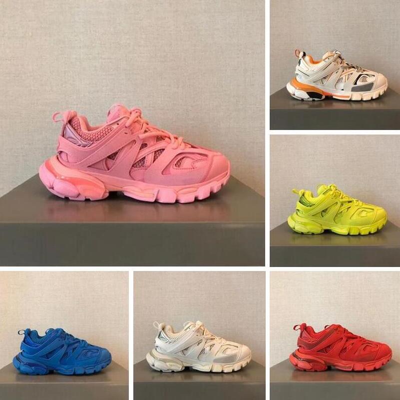 

Luxury brand Designer Women Men Cusual Shoes Track 3.0 Sneakers leather Trainers Nylon Printed 3M Triple S Platform Fashion Top Quality With Box, Color 10