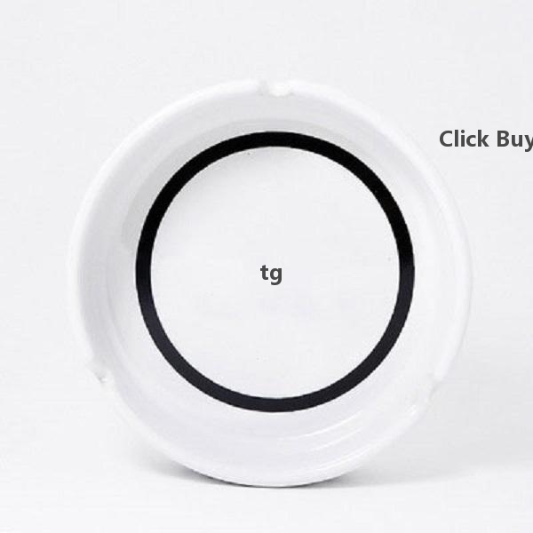 

Luxury Design Ceramics Ashtray With Classic White /Black Round Ashtray H \