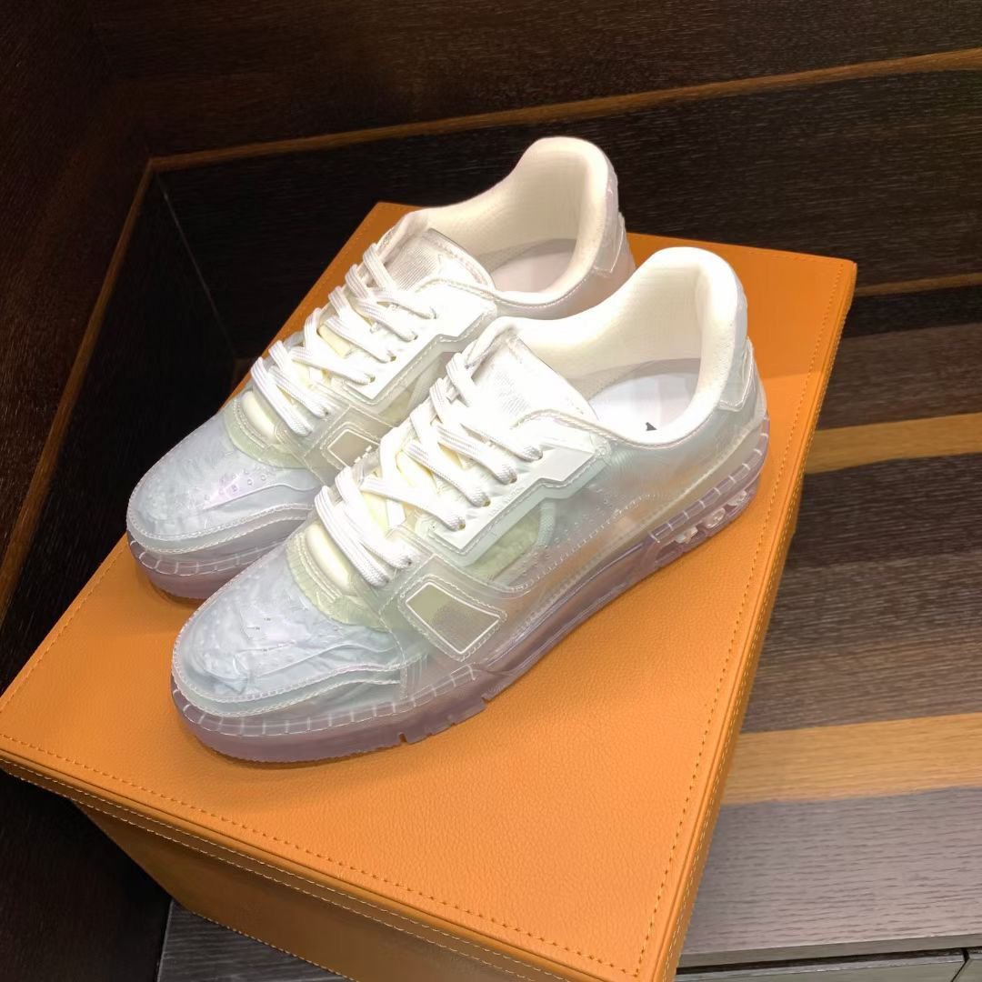 

Arrival mens Designer transparent Trainer Sneaker Shoes Luxury Sneakers for men Run Away Fashion Casual Clear shoe KLJj001