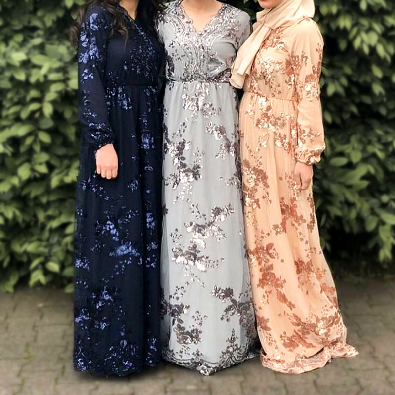 

Sequin Abaya Dubai Turkish Dresses Muslim Dress Abayas For Women Hijab Dress Kaftan Turkey Islamic Clothing Caftan Maroc Omani