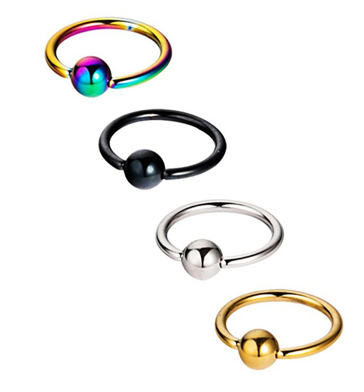 

50pcs Shippment Surgical Steel Gauges Nose Lip Ring Nipple/Eyebrow BCR Body Piercing earring tragus Helix ring 16g