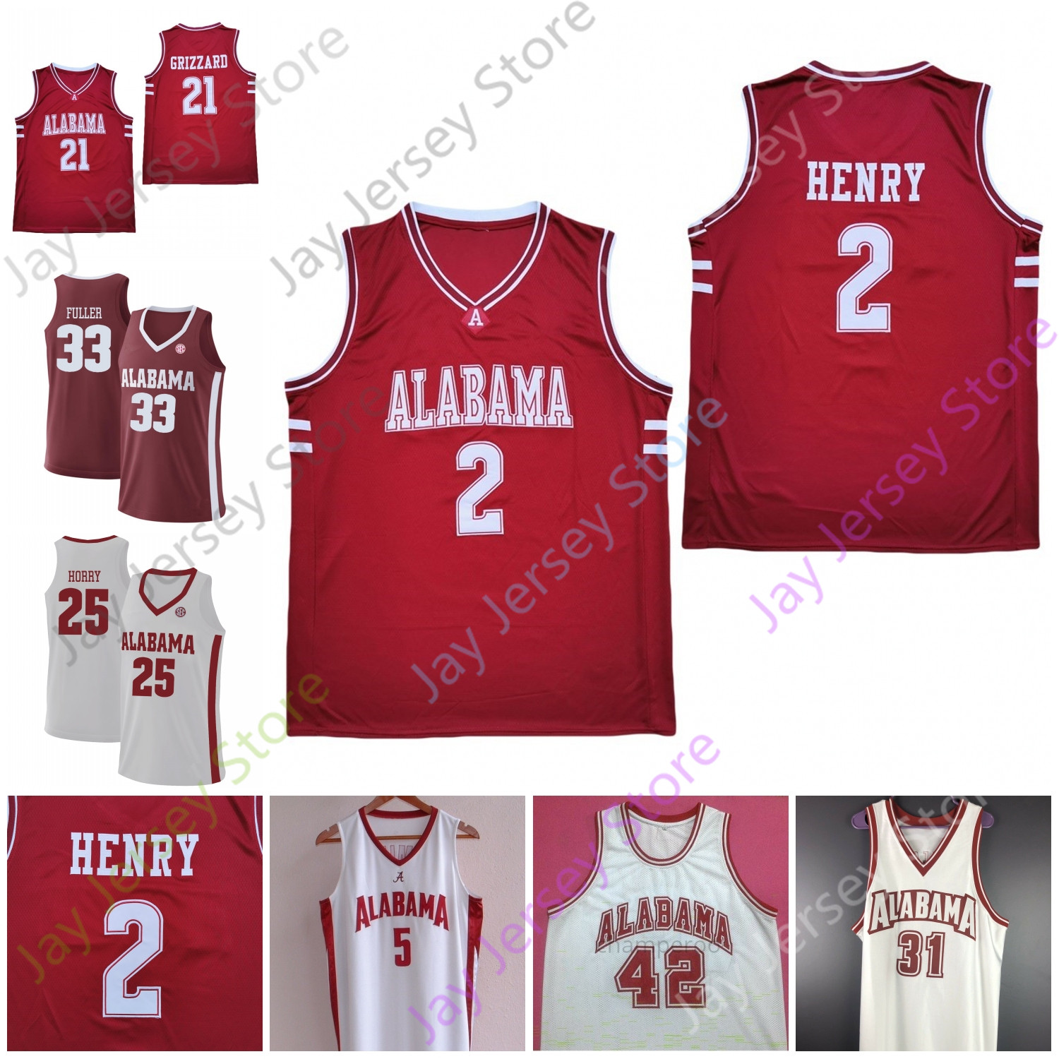 

Alabama Crimson Tide Basketball Jersey NCAA College Jahvon Quinerly John Petty Jr. Joshua Primo Alex Tchikou Reese Ambrose-Hylton Miles Jone, Black;red