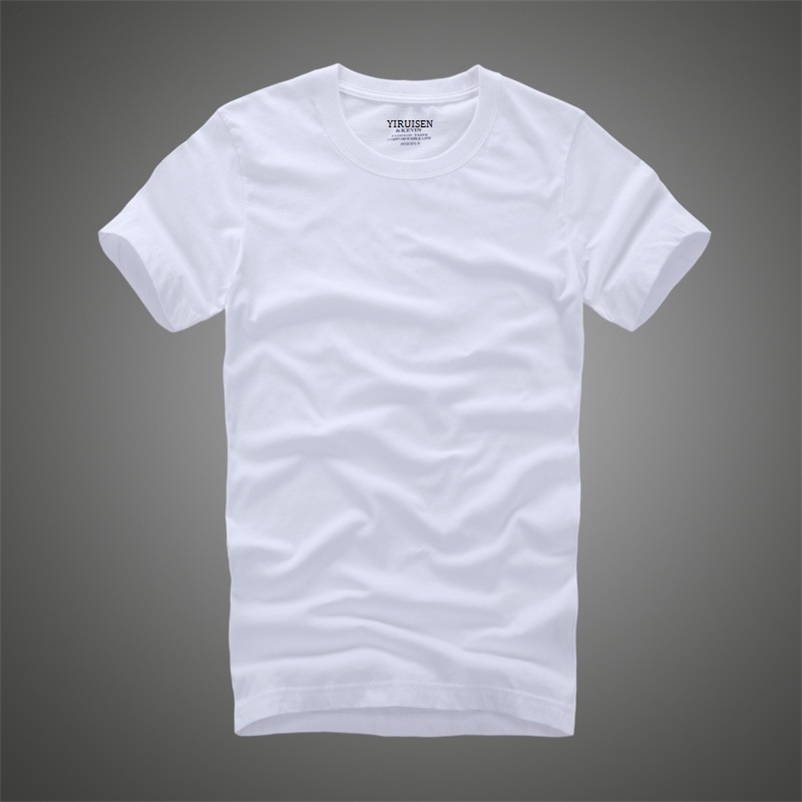 

Men Tshirt 100% Cotton Solid Color O-Neck Short Sleeve T shirt Male High Quality 210629, Black 6886