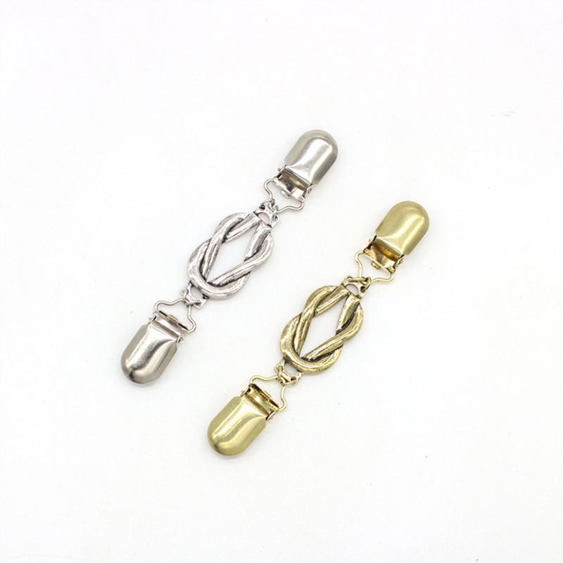 

Pins, Brooches Women Cardigan Sweater Blouse Pins Rope Knot Shape Shawl Brooch Clips Duck-mouth Clip For Clothing Decoration Jewelry Gifts