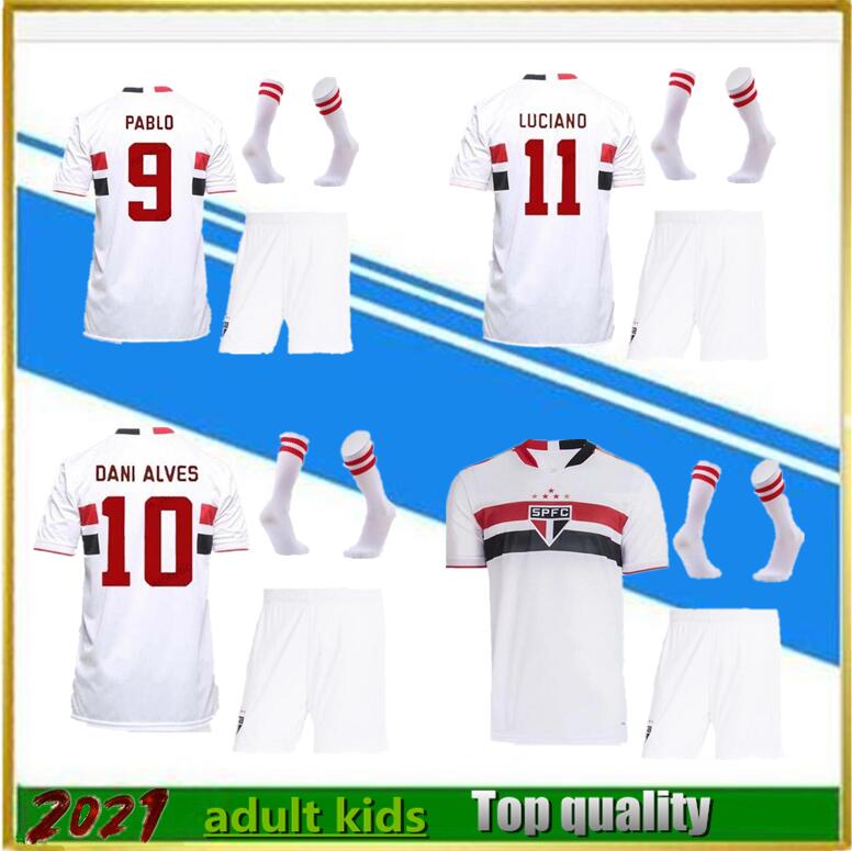 

2021 Sao Paulo Soccer Jersey Adult kids Kit 21 22 DANI ALVES PABLO V.BUENO Sfootball shirt suit Camisa de futebol, Home