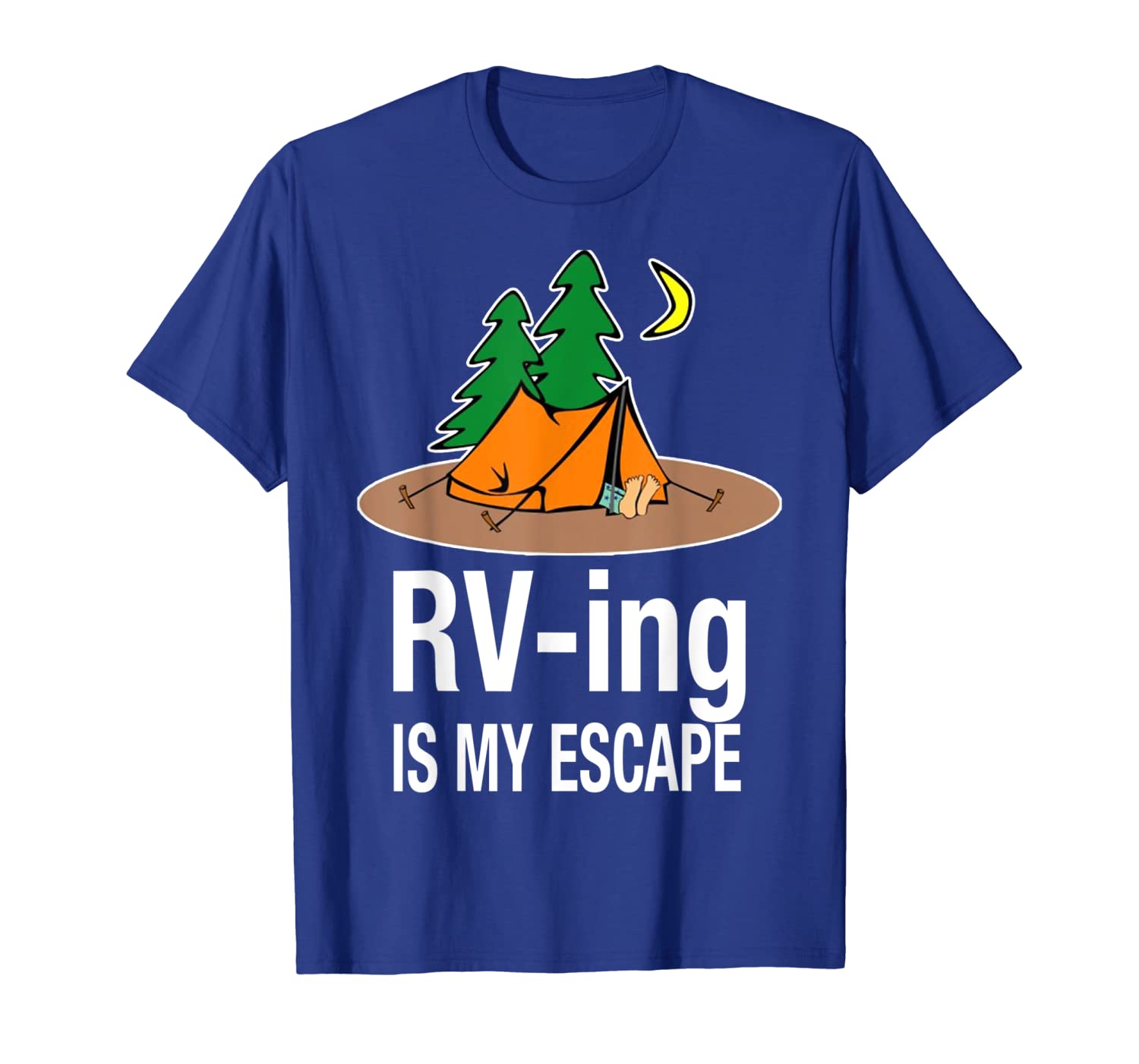 

rv-ing is my escape tshirt camper adventure lover gift, White;black
