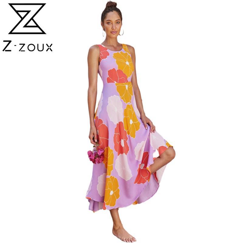 

Women Dress Patchwork Printed Bohemia Sexy Long Print Floral Maxi es High Waist Sleeveless Summer es 210524