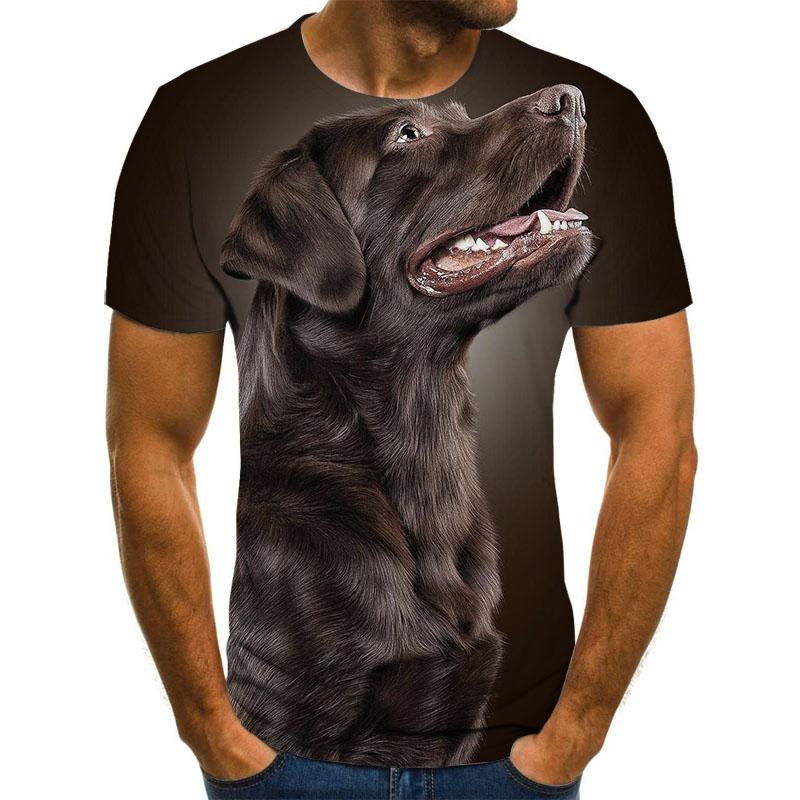 

Men's T-Shirts Dog Printed Men Summer Casual 3D Animal Pattern Funny Tops O-Neck ShirtsTee Plus Size Streetwear, E-701