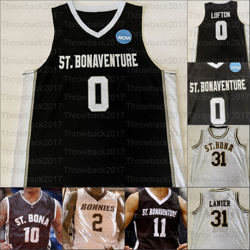 

Custom St. Bonaventure Bona Bonnies Basketball jerseys 0 Kyle Lofton 1 Dominick Welch 5 Jaren English 21 Osun Osunniyi, White iii