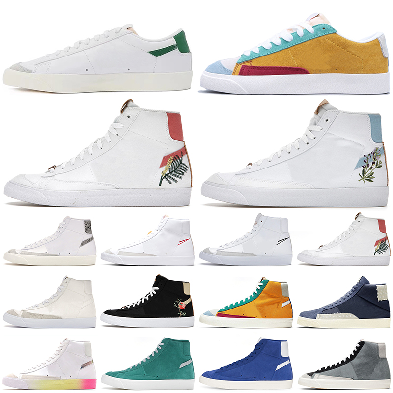 

Blazer Mid 77 casual shoes Vintage Blazers Jumbo Men Women Black White Multi Color White Indigo Pine Green Mens Trainers Designer Platform Sneakers size 36-45, 12