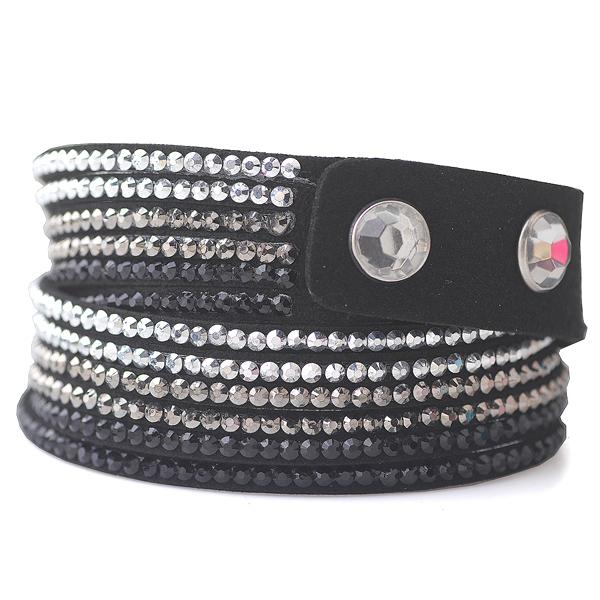 

Charm Bracelets Fashion Crystal Button Clasp 6 Row Multicolor Charms