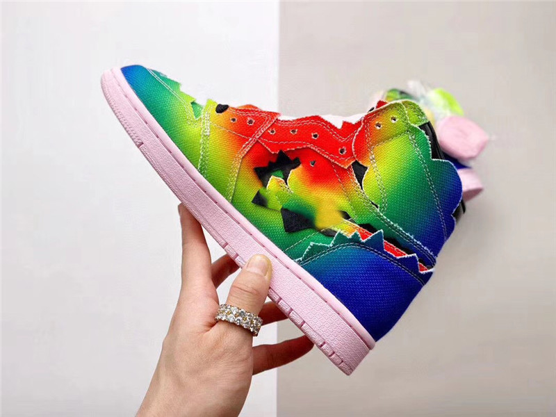 

2021 Top J Balvin x Authentic 1 High OG Man Woman Outdoor Shoes 1S Multi Color Black Pink Foam Jennifer Lopez Shakira Tie-Dye Zapatos Sneake