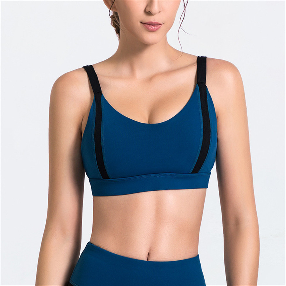 

Yoga Melody Tops Women Yoga Bralette Sports Bra In Gym Women' Tracksuit Breathable Top Shockproof Push Up Workout Jogging, Blue