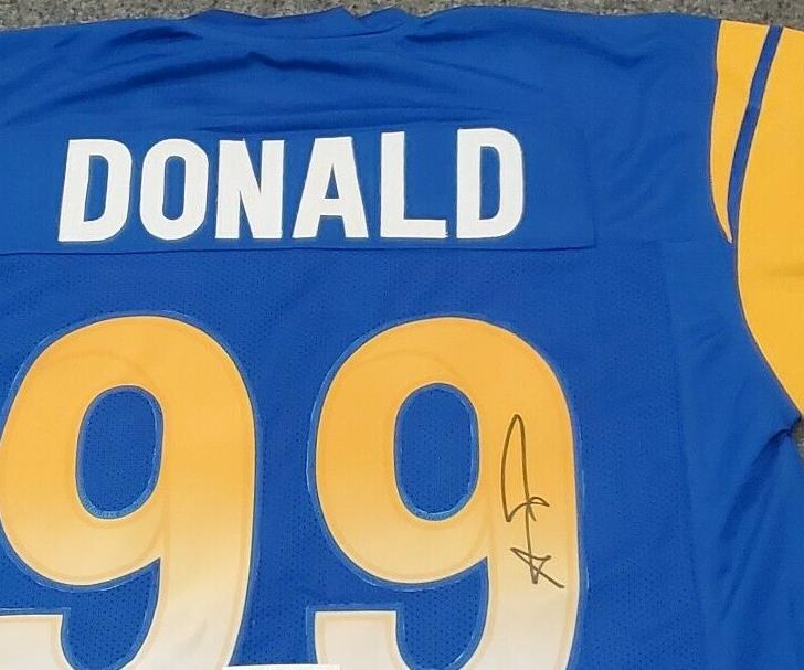 

Aaron Donald Cooper Kupp jersey Stafford Ramsey Signed Autograph signatured Autographed auto shirts jersey, As photo