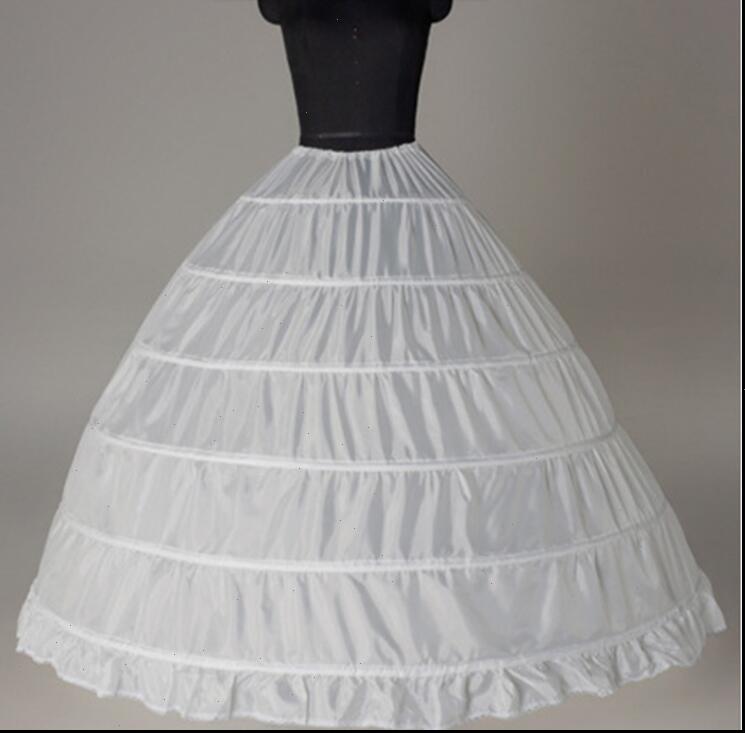 

1pcs lot wedding accessories petticoat women skirt ball gown underskirt 6 hoops petticoats white and black