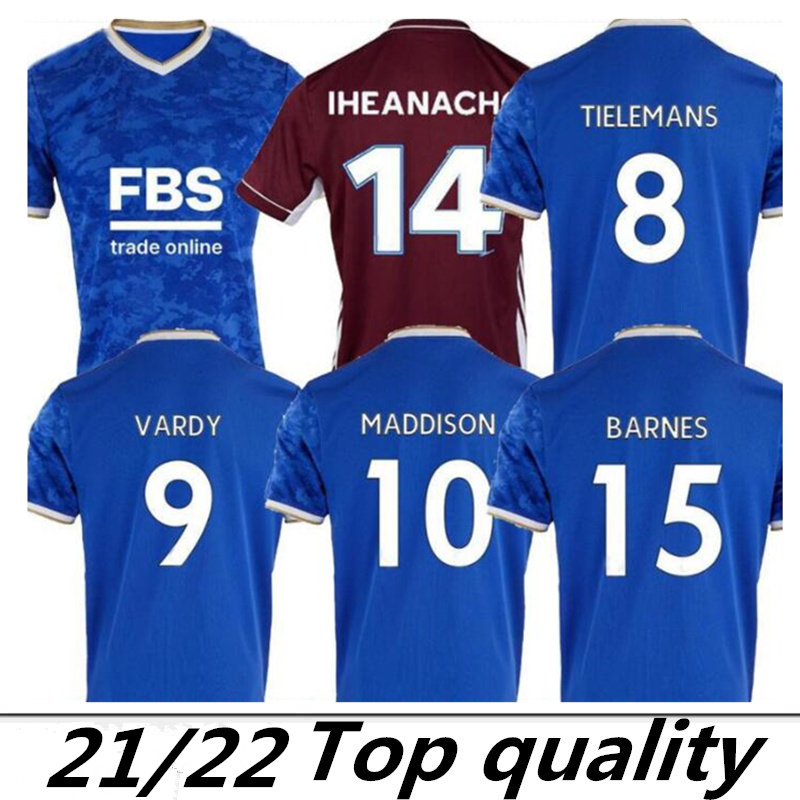 

21/22 VARDY soccer jersey 2021 2022 MAGUIRE football shirt MADDISON TIELEMANS BARNES NDIDI Leicester camiseta de futbol men uniforms