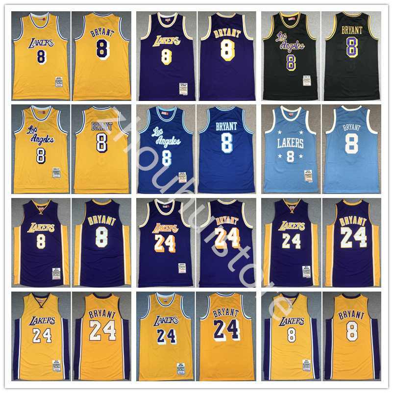 

Fast delivery Mitchell and Ness Basketball Jersey 8 Bean The Black Mamba 2001 2002 1996 1997 1999 Stitched Good Quality Team Yellow Blue Pur, Black;red