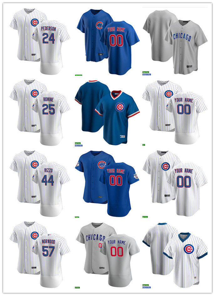 

Men Women Youth Baseball Jersey Chicago Cubs 57 James Norwood 24 Joc Pederson 44 Anthony Rizzo 25 Austin Romine custom Blank blu, Blue;black