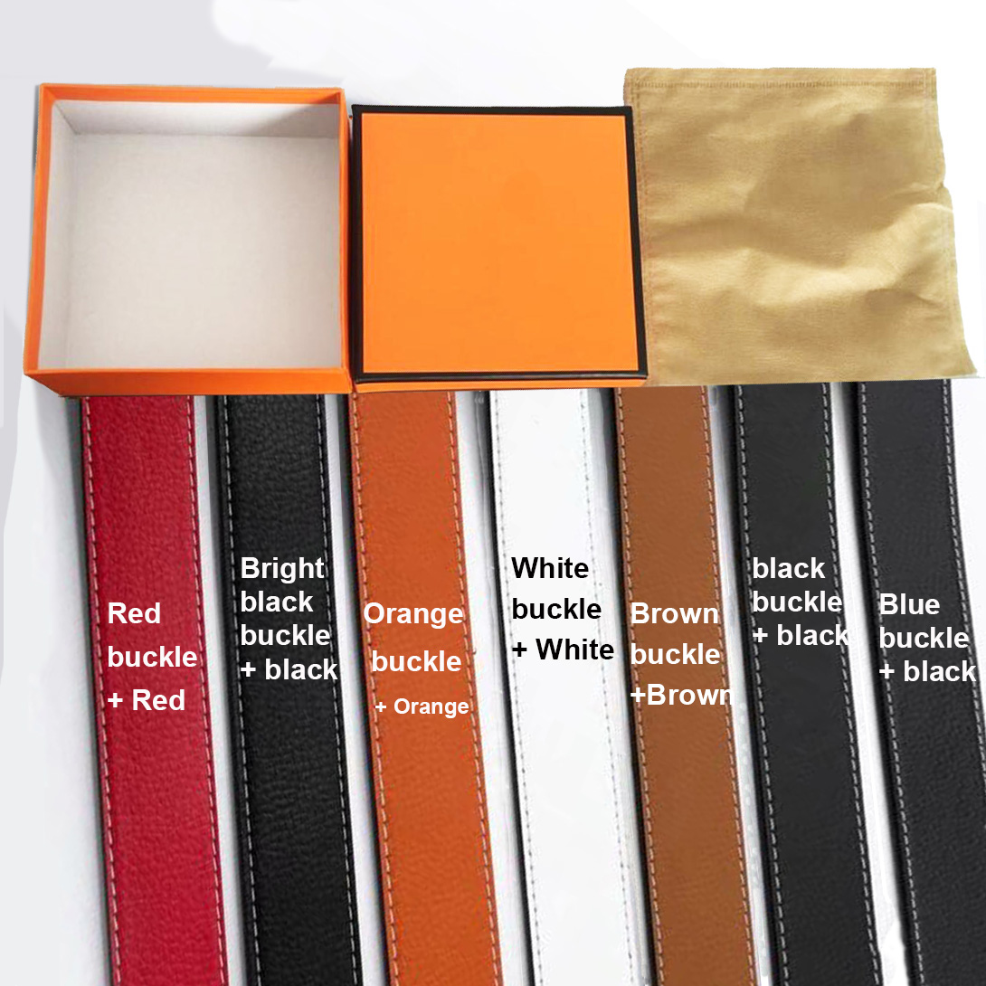 

Mens designer belt genuine leather Mens luxury belts Cow women Design waistband Fashion Automatic metal Gold and silver Buckle For Men waistbands with orange Box, Brand logo and box