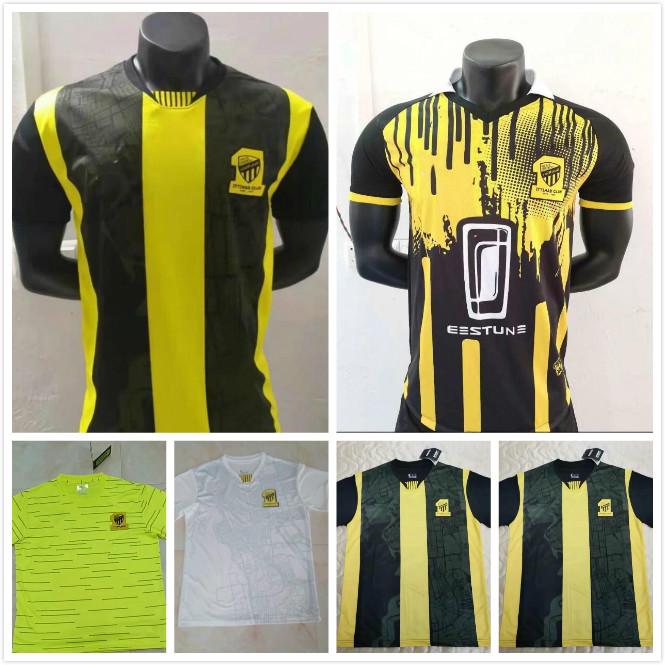 

21 22 Al-Ittihad Club Soccer Jersey 2021 2022 Saudi ARABIA Mens Al Ahli jeddah yellow Short Sleeve Football Shirts training suit, White