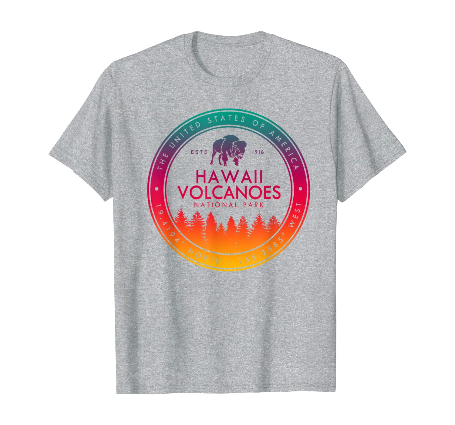 

hawaii volcanoes national park t shirt vintage emblem, White;black