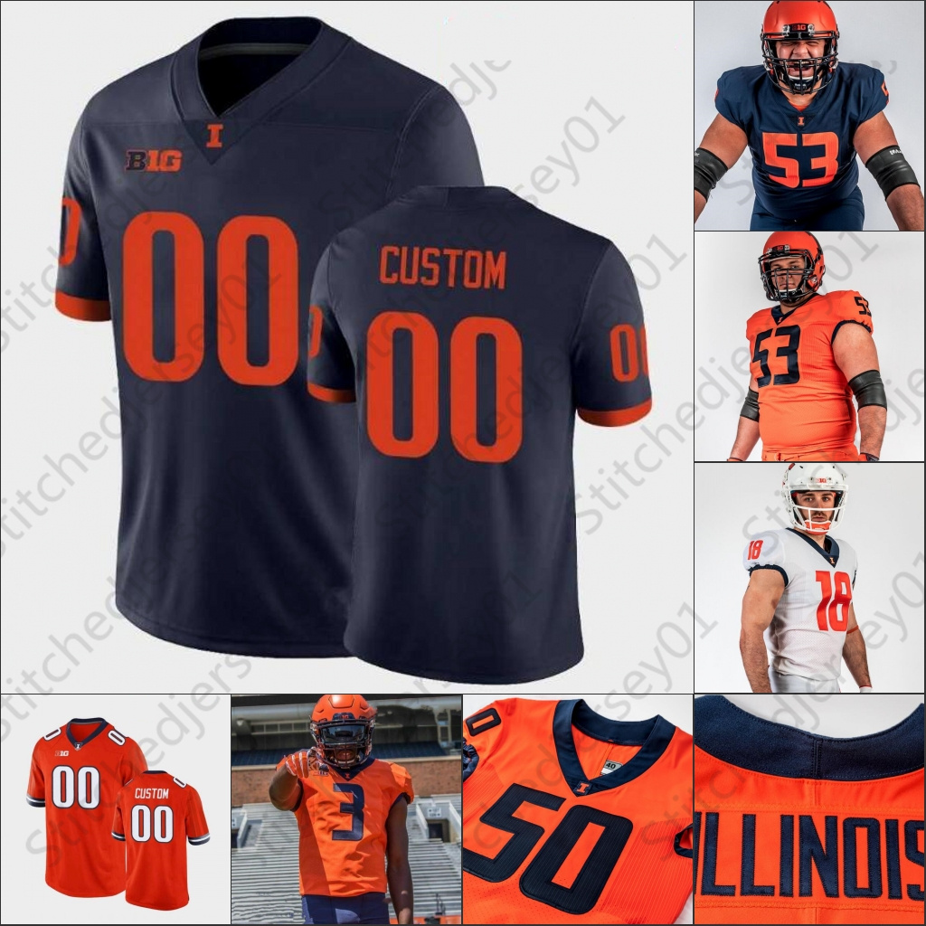 

NCAA Illinois Fighting Illini Jerseys College Football 14 Washington 86 Navarro Iii 19 Campbell 17 Mccourt 35 Hansen 83 Walker 51 Hardy mens women youth, Orange