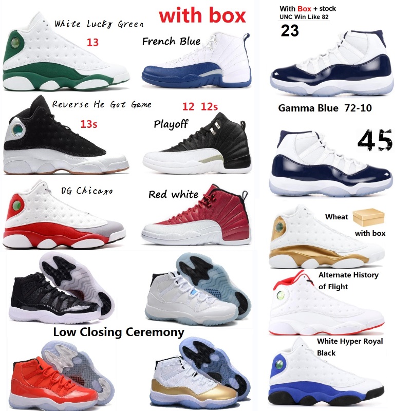 

Top mens woman basketball shoes 11 low white bred 11s Concord 45 Space Jam Sports snake rose 13 13s gold 12 12s men women sneakers Trainers, Box