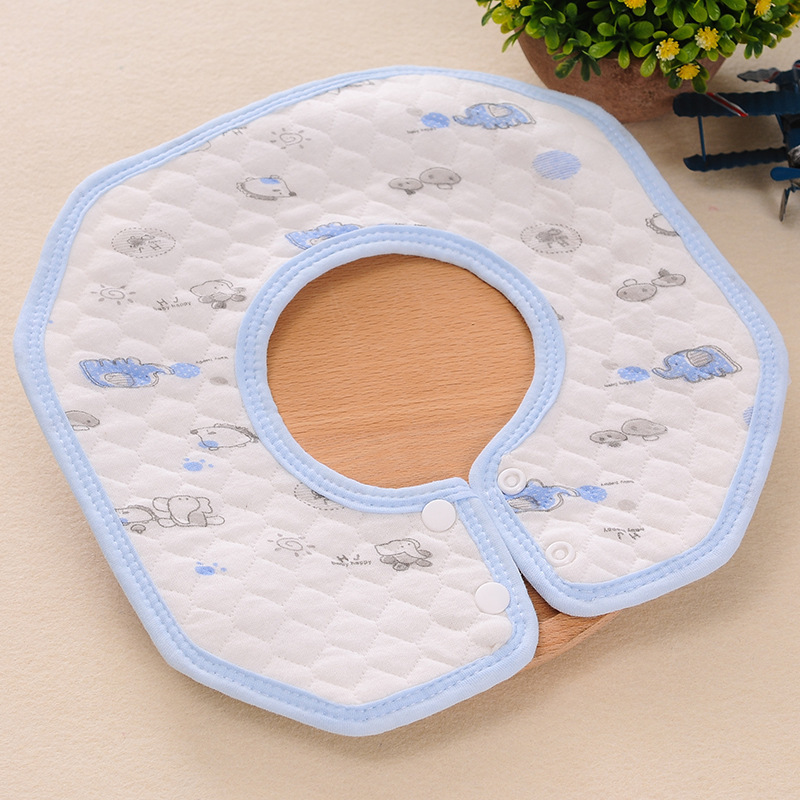 

baby 360 rotation baby ecological cotton bib octagonal saliva towel