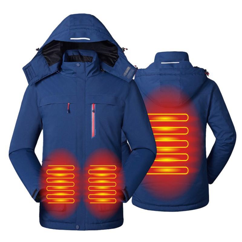 

Women's Jackets USB Windproof Heating Women And Area Hiking 3 Charging Warm Coat Men Lightweight Jacket, Black;brown