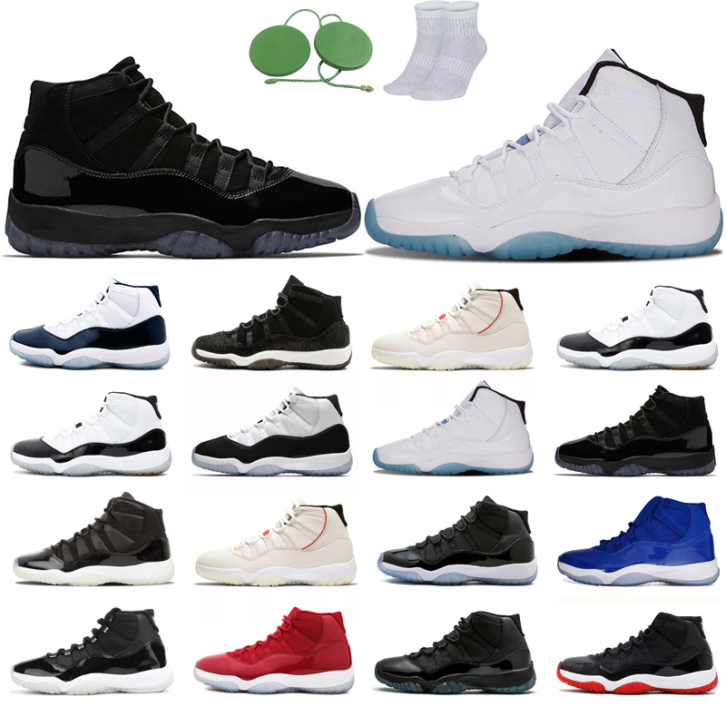 

11s fashion basketball shoes man PRM Midnight Navy blue 72-10 gym red space jam Platinum Tint Prom Night Legend Concord 45 23 Bred High Gamma 25th Anniversary athletic