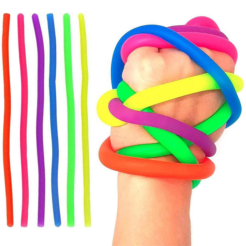 

Stretchy String Fidget / Sensory Toys Monkey Noodles Rope Soft Figet Stress Noodle Stretch Children's Toy Pull Reliever
