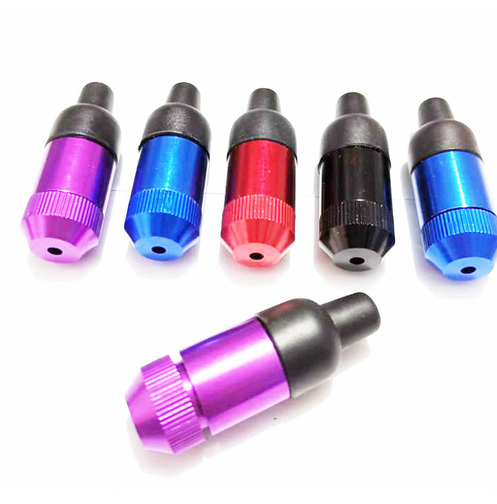 

Mouth Tips Smoking Portable Tobacco Snuff Tube Colorful Hand Pipes Durable Rubber Mouth Aluminum Smoking Snuff dhhua selling