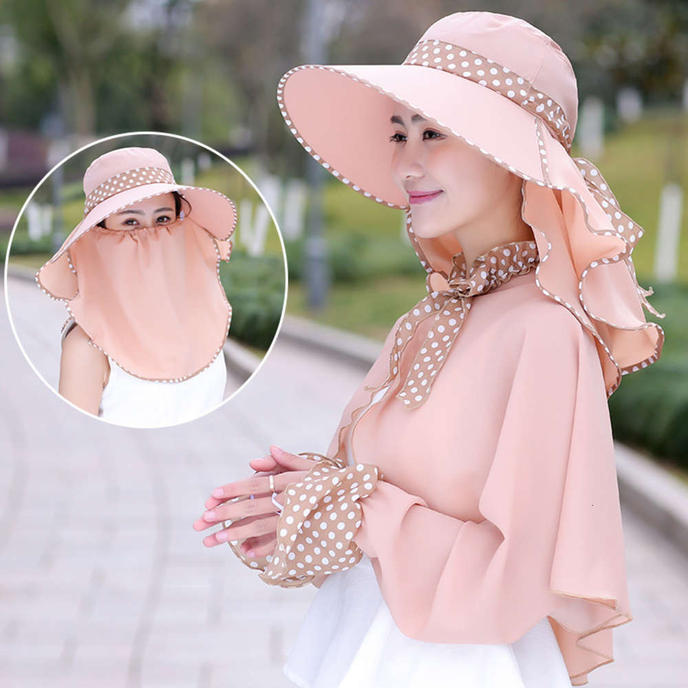 

Sun hat shawl women's summer big brim sunshade cover face sunscreen tea collecting outdoor cycling ultraviolet Hat, Blue;gray