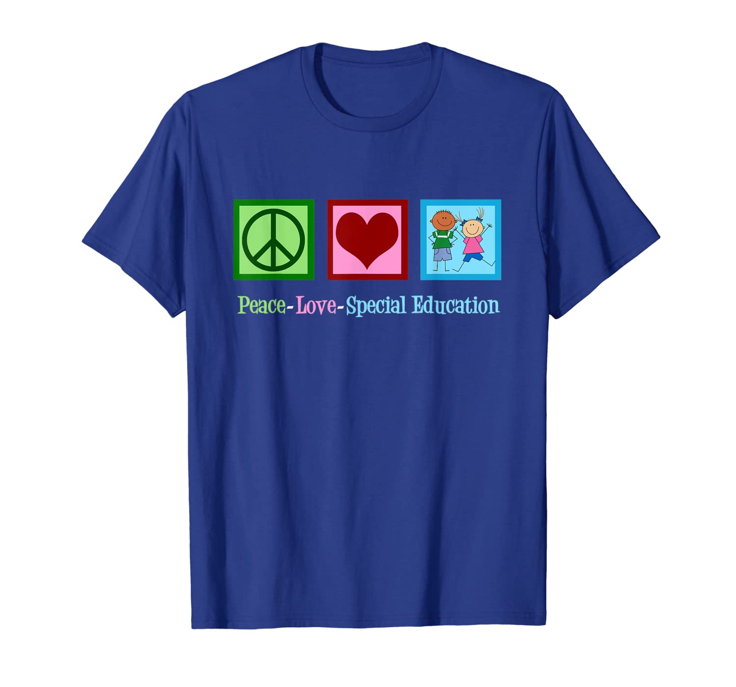 

peace love special education teacher gift t-shirt, White;black