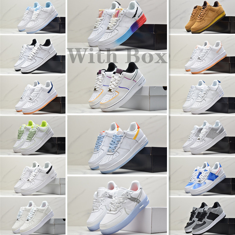 

2021 New WHITE x 1 Low Forces MCA University Blue 2019 Mens Running Shoes fashion Designers Sneakers air one des chaussures off shoes us uk 36-45