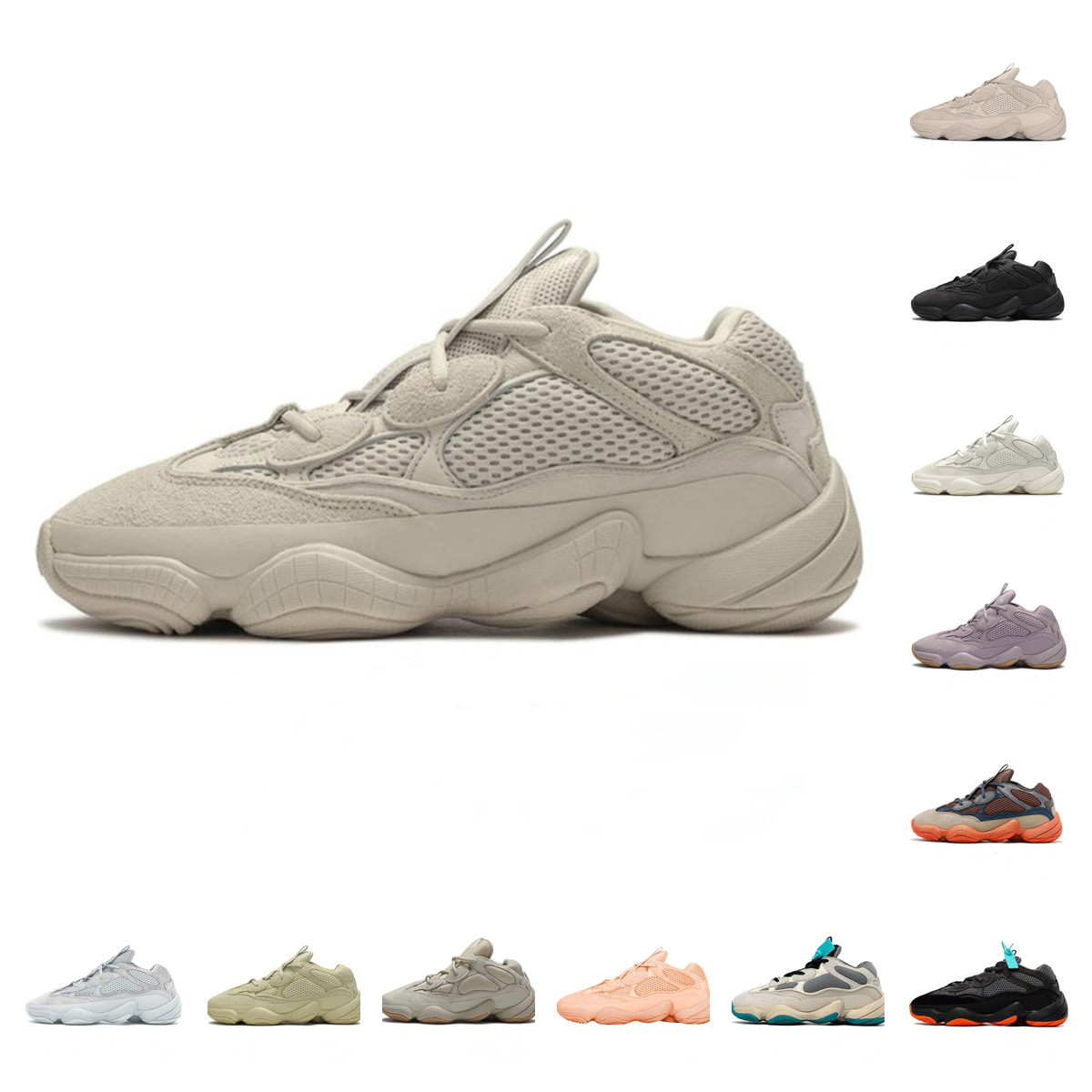 

Latest Kanye 500 Mens Running Shoes 2021 Enflame 500s Taupe Light Reflective Bone White Utility Black Super Moon Yellow Blush Women Trainers Sneakers, Not sold separately