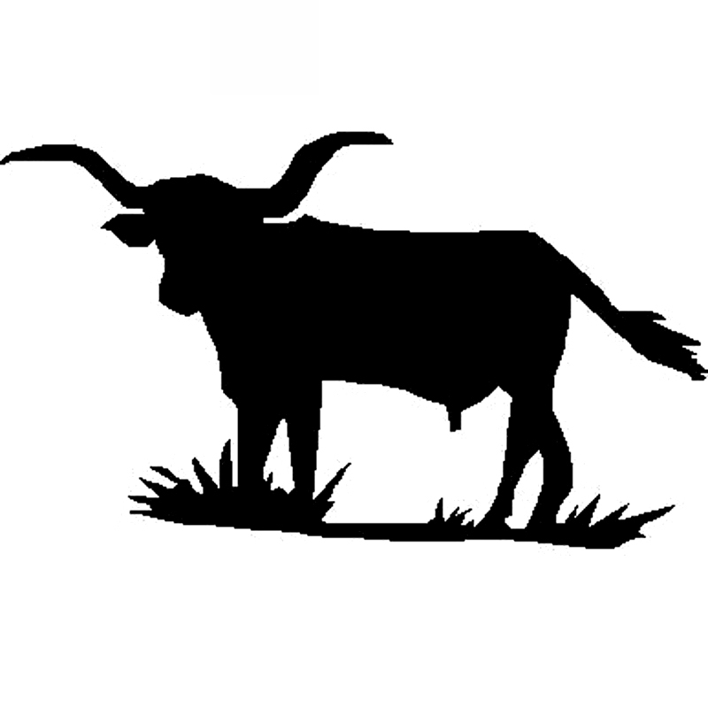Bull Standing Animal Sticker High Quality Car Window Decoration Personality Waterproof Decal Black/white, 20cm*12cm-image-684573491