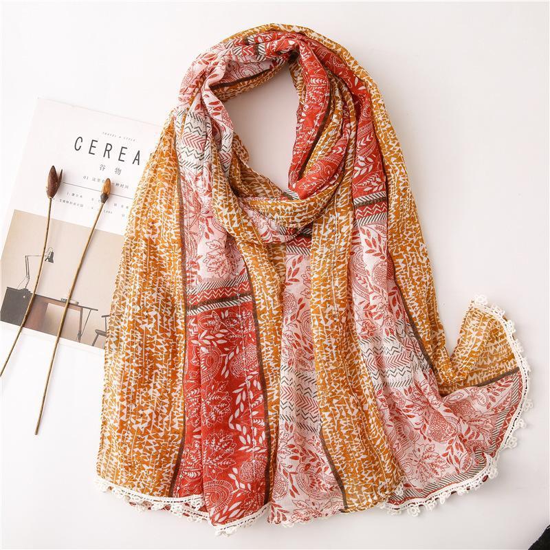 

Scarves Brand 2021 Winter Cotton Scarf Women Fashion Hijab Viscose Luxury Blanket Wraps And Shawls Bandana Foulard Female