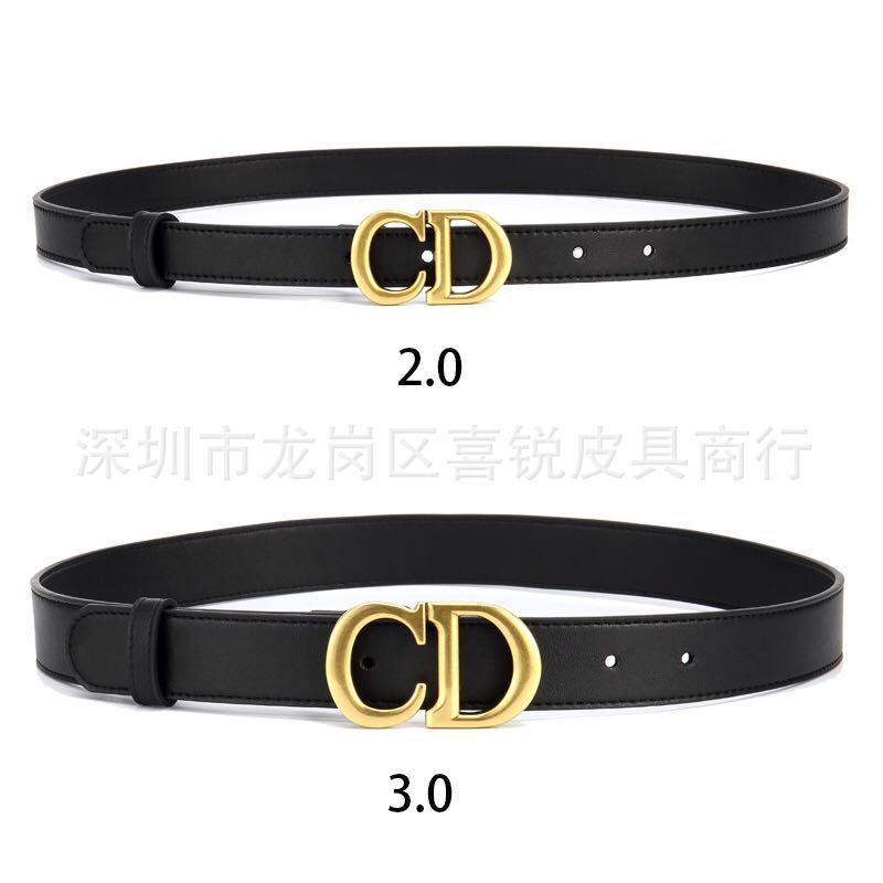 

Fashion Belt 2021 Women's Cd Button Versatile Decorative Kuzi 3cm Thin