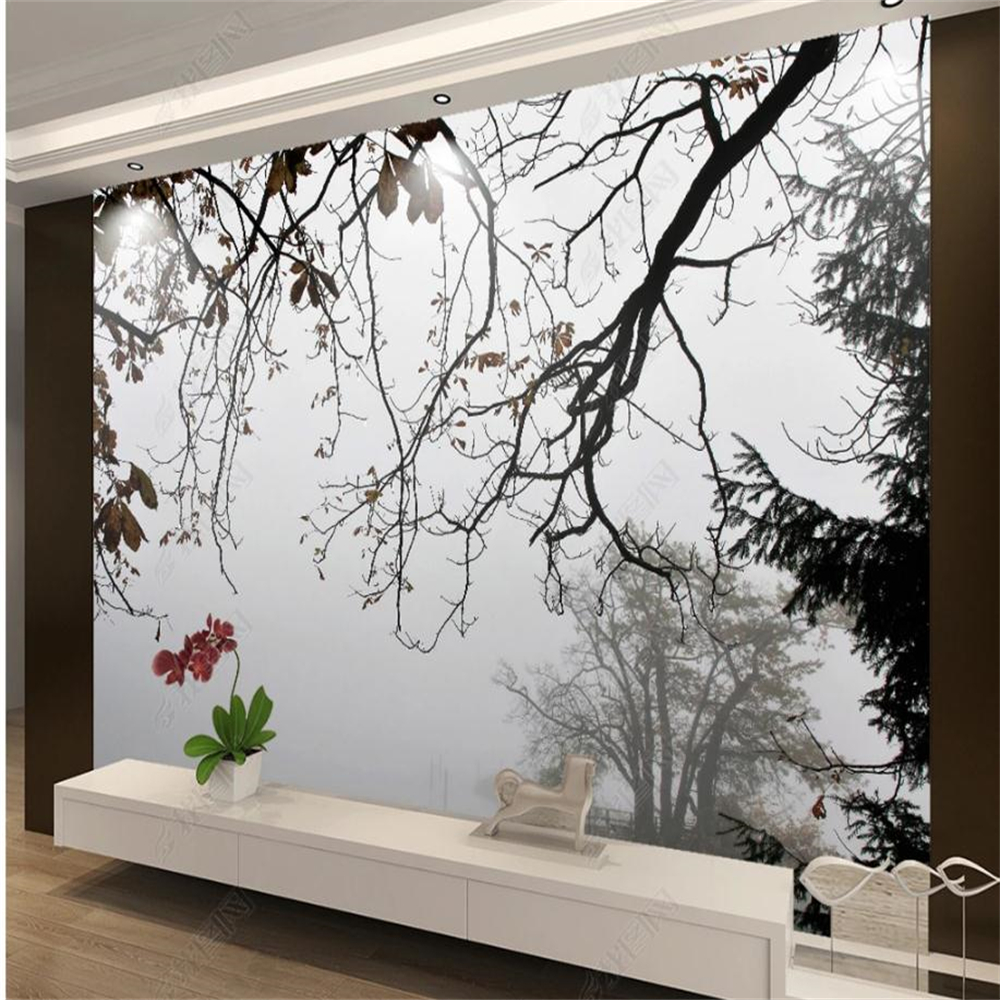 Custom 3d wallpapers tree branch wallpapers TV bedside background wall 3d customized wallpaper-image-701926075