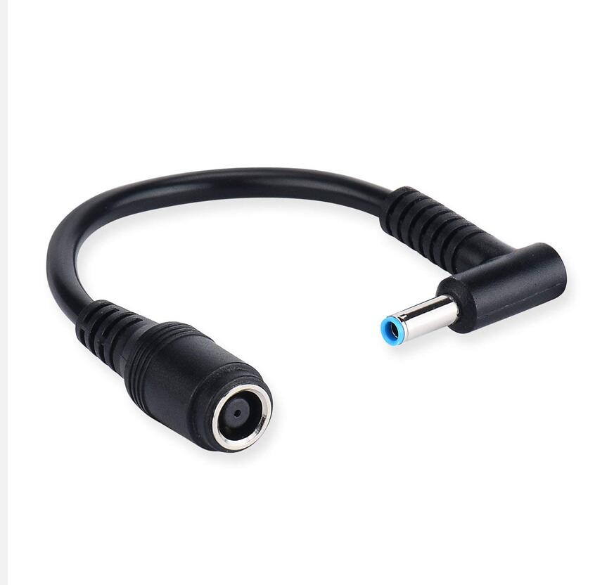 

7.4x5.0mm to 4.5x3.0mm Tip Power Adapter Connector Converter for HP Laptop Stream Spectre Pavilion Envy Elitebook Split Chrome