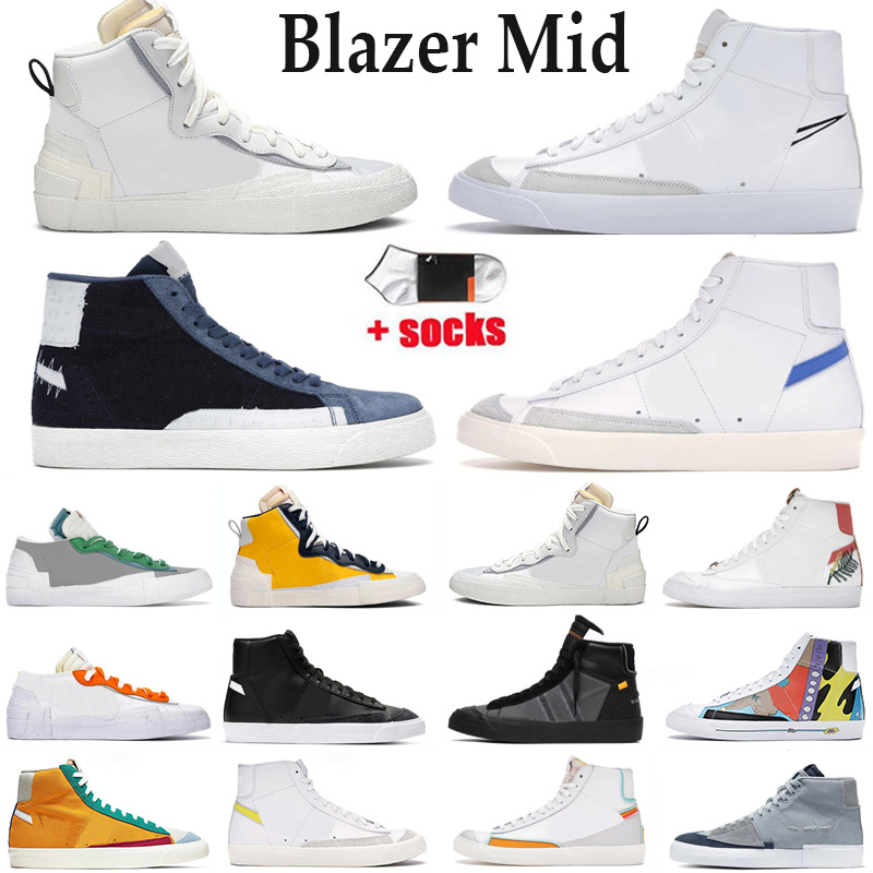

Blazer mid 77 vintage mens women running shoes black Grey Magma Hack Pack Stranger Things Multi Suede Kumquat Be True Platform Trainers sport sneakers outdoor, Color #28