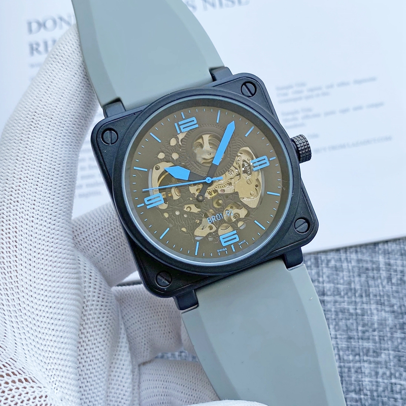 

2021 New luxury mens watches Three stitches 46mm size automatic Mechanical watch designer wristwatches high quality Top brand Rubber strap Fashion Gift, 10